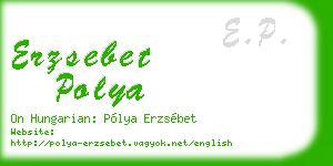 erzsebet polya business card